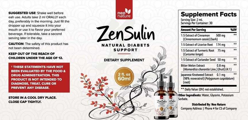 ZenSulin Ingredients